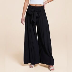 HYFVE Tie Front Ruched Tiered Pants